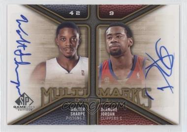 2009-10 SP Game Used - Multi Marks Dual Autographs #MD-JS - Walter Sharpe, DeAndre Jordan