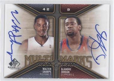 2009-10 SP Game Used - Multi Marks Dual Autographs #MD-JS - Walter Sharpe, DeAndre Jordan