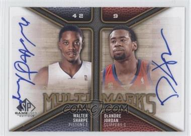 2009-10 SP Game Used - Multi Marks Dual Autographs #MD-JS - Walter Sharpe, DeAndre Jordan