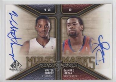 2009-10 SP Game Used - Multi Marks Dual Autographs #MD-JS - Walter Sharpe, DeAndre Jordan