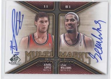 2009-10 SP Game Used - Multi Marks Dual Autographs #MD-LW - Brook Lopez, Sean Williams