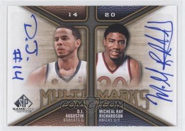 2009-10 SP Game Used - Multi Marks Dual Autographs #MD-RA - D.J. Augustin, Micheal Ray Richardson, Michael Ray Richardson