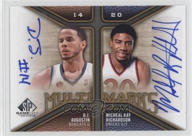 2009-10 SP Game Used - Multi Marks Dual Autographs #MD-RA - D.J. Augustin, Micheal Ray Richardson, Michael Ray Richardson