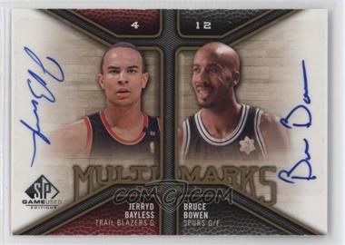2009-10 SP Game Used - Multi Marks Dual Autographs #MD-SN - Jerryd Bayless, Bruce Bowen
