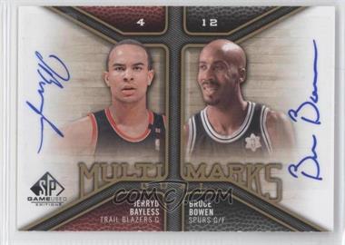 2009-10 SP Game Used - Multi Marks Dual Autographs #MD-SN - Jerryd Bayless, Bruce Bowen