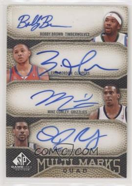 2009-10 SP Game Used - Multi Marks Quad Autographs #MQ-BCMG - Bobby Brown, Eric Gordon, Mike Conley, O.J. Mayo /25