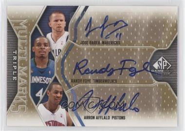 2009-10 SP Game Used - Multi Marks Triple Autographs #MT-FBA - J.J. Barea, Randy Foye, Arron Afflalo /75