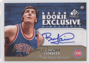 2009-10 SP Game Used - Retro Rookie Exclusive Signatures #RR-SC - Bill Laimbeer /260