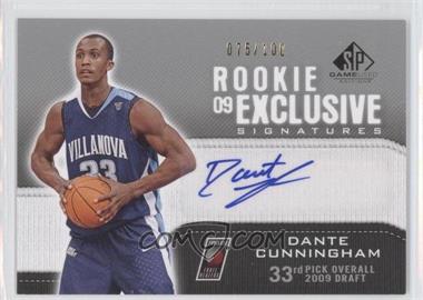 2009-10 SP Game Used - Rookie Exclusive Signatures #RE-CU - Dante Cunningham /100
