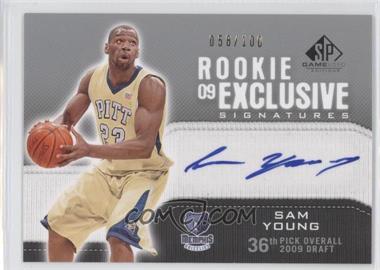 2009-10 SP Game Used - Rookie Exclusive Signatures #RE-SY - Sam Young /100
