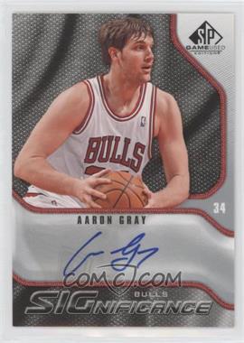 2009-10 SP Game Used - Significance Autographs #S-AG - Aaron Gray [EX to NM]