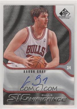 2009-10 SP Game Used - Significance Autographs #S-AG - Aaron Gray [EX to NM]