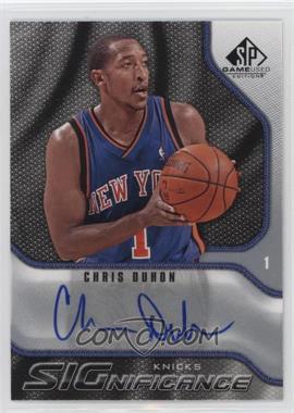 2009-10 SP Game Used - Significance Autographs #S-CD - Chris Duhon