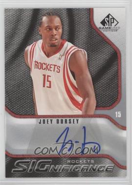 2009-10 SP Game Used - Significance Autographs #S-DO - Joey Dorsey