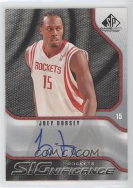 2009-10 SP Game Used - Significance Autographs #S-DO - Joey Dorsey