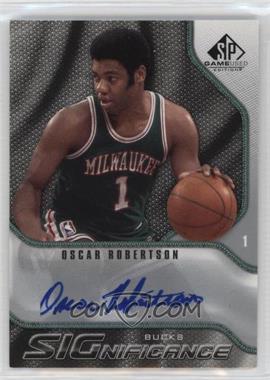 2009-10 SP Game Used - Significance Autographs #S-OR - Oscar Robertson