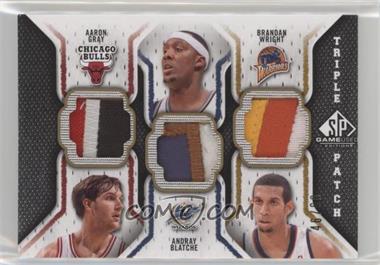 2009-10 SP Game Used - Triple Patch #TP-BGW - Aaron Gray, Andray Blatche, Brandan Wright /60