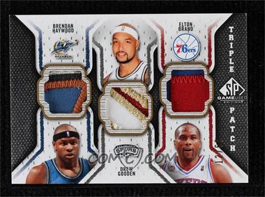 2009-10 SP Game Used - Triple Patch #TP-BHG - Brendan Haywood, Drew Gooden, Elton Brand /60