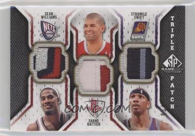 2009-10 SP Game Used - Triple Patch #TP-BSW - Sean Williams, Stromile Swift, Shane Battier /60