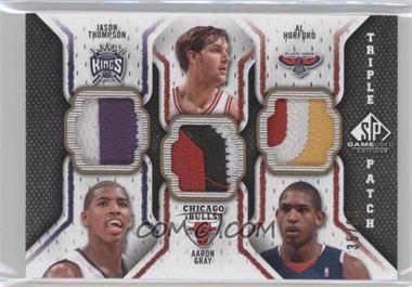 2009-10 SP Game Used - Triple Patch #TP-GHT - Jason Thompson, Aaron Gray, Al Horford /60
