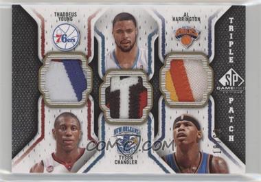 2009-10 SP Game Used - Triple Patch #TP-HCY - Thaddeus Young, Tyson Chandler, Al Harrington /60