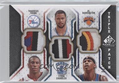 2009-10 SP Game Used - Triple Patch #TP-HCY - Thaddeus Young, Tyson Chandler, Al Harrington /60
