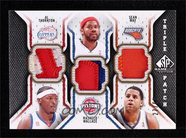 2009-10 SP Game Used - Triple Patch #TP-WMD - Al Thornton, Rasheed Wallace, Sean May /60