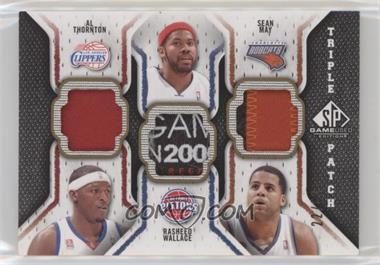 2009-10 SP Game Used - Triple Patch #TP-WMD - Al Thornton, Rasheed Wallace, Sean May /60