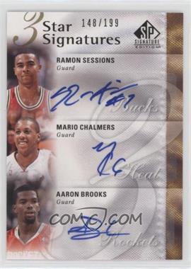 2009-10 SP Signature Edition - 3 Star Signatures #3S-BSC - Ramon Sessions, Mario Chalmers, Aaron Brooks /199