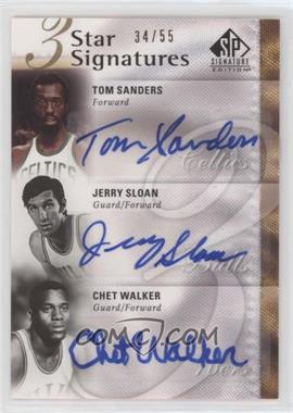 2009-10 SP Signature Edition - 3 Star Signatures #3S-SWS - Tom Sanders, Jerry Sloan, Chet Walker /55