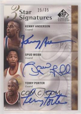 2009-10 SP Signature Edition - 3 Star Signatures #3S-WAP - Kenny Anderson, Spud Webb, Terry Porter /35