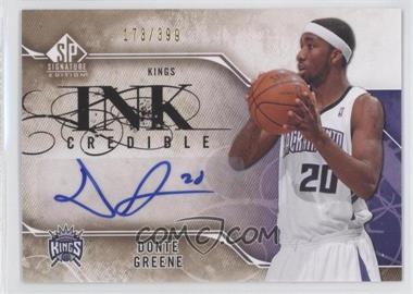 2009-10 SP Signature Edition - Inkcredible #I-GR - Donte Greene /399