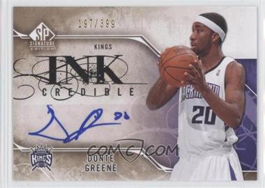 2009-10 SP Signature Edition - Inkcredible #I-GR - Donte Greene /399