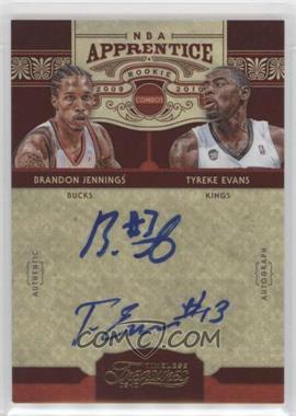 2009-10 Timeless Treasures - NBA Apprentice Combo Signatures #24 - Brandon Jennings, Tyreke Evans /25