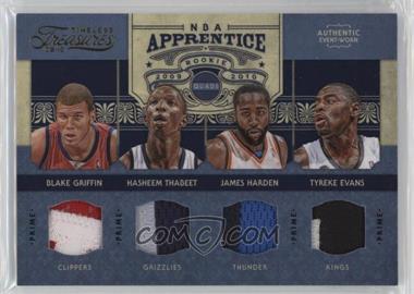 2009-10 Timeless Treasures - NBA Apprentice Quad Materials - Prime #1 - Blake Griffin, Hasheem Thabeet, James Harden, Tyreke Evans /10