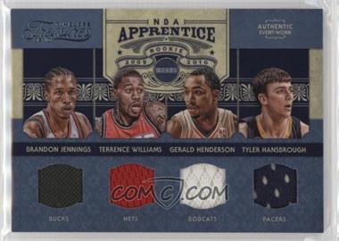 2009-10 Timeless Treasures - NBA Apprentice Quad Materials #3 - Brandon Jennings, Terrence Williams, Gerald Henderson, Tyler Hansbrough /100