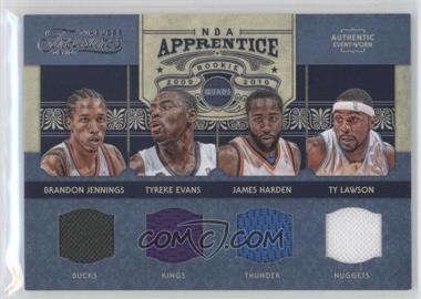 2009-10 Timeless Treasures - NBA Apprentice Quad Materials #6 - Brandon Jennings, Tyreke Evans, James Harden, Ty Lawson /100
