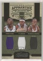 Tyreke Evans, Ty Lawson, Brandon Jennings [EX to NM] #/100