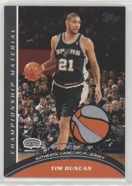 2009-10 Topps - Championship Material #CM-TD - Tim Duncan