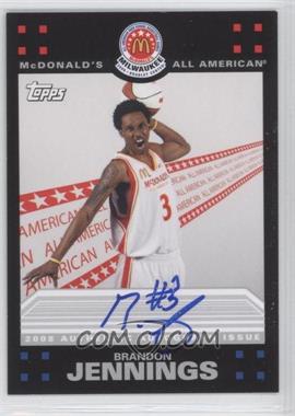 2009-10 Topps - McDonald's All-American Game-Day Autographs #BJ - Brandon Jennings