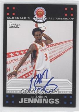 2009-10 Topps - McDonald's All-American Game-Day Autographs #BJ - Brandon Jennings