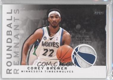 2009-10 Topps - Roundball Remnants - Patch #RR-CBR - Corey Brewer /50