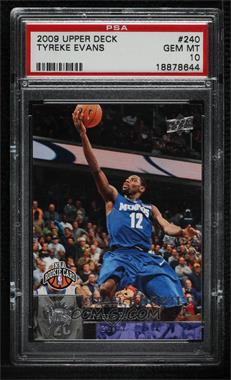 2009-10 Upper Deck - [Base] #240 - Star Rookies - Tyreke Evans [PSA 10 GEM MT]