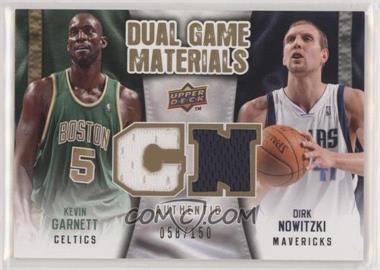 2009-10 Upper Deck - Dual Game Materials - Gold #DG-GN - Kevin Garnett, Dirk Nowitzki /150