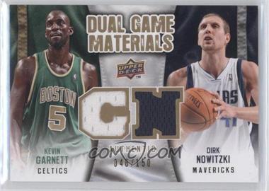 2009-10 Upper Deck - Dual Game Materials - Gold #DG-GN - Kevin Garnett, Dirk Nowitzki /150