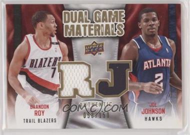2009-10 Upper Deck - Dual Game Materials - Gold #DG-JR - Brandon Roy, Joe Johnson /150