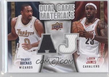 2009-10 Upper Deck - Dual Game Materials #DG-AJ - Gilbert Arenas, LeBron James