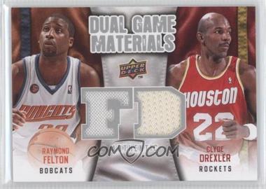 2009-10 Upper Deck - Dual Game Materials #DG-FD - Clyde Drexler, Raymond Felton