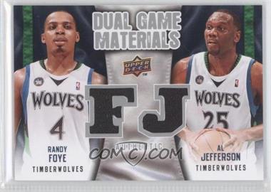 2009-10 Upper Deck - Dual Game Materials #DG-FJ - Al Jefferson, Randy Foye