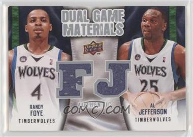 2009-10 Upper Deck - Dual Game Materials #DG-FJ - Al Jefferson, Randy Foye